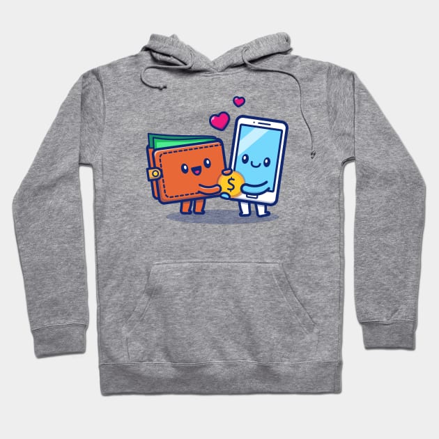 Cute Couple Wallet Money And Phone Hoodie by Catalyst Labs